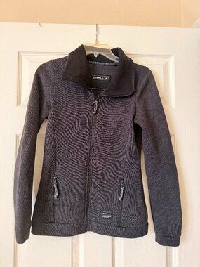 O’Neill Charcoal Gray Fleece Lined Zip Up Jacket XS